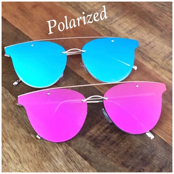 Pretty Girl Swag Fashion Accessories - <LAST>Mirrored Cat Eye Polarized Sunglasses